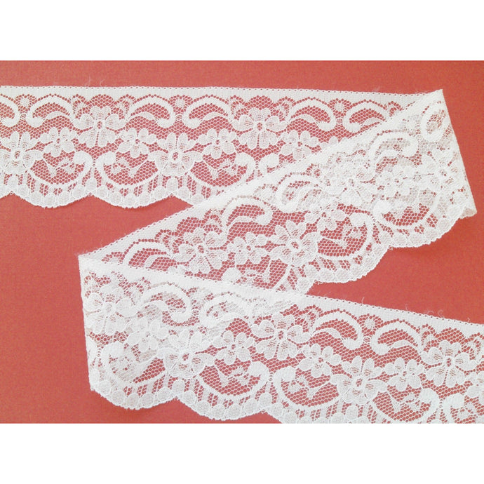 Ivory Lace Ribbon Nottingham 6.5cm/2.5