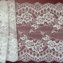 Ivory Delicate Clipped Bridal Lace Wide 7.5"/19 cm