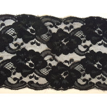 Scalloped Black Flower Lace 14cm/5.5"