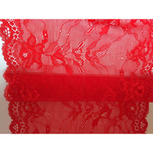 Beautiful Scarlet Red Stretch Wide Lace 24 cm/9.5"