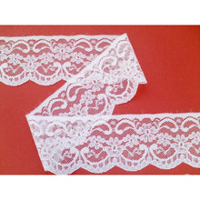 Pretty White Nottingham Lace Ribbon 6.5cm/2.5"