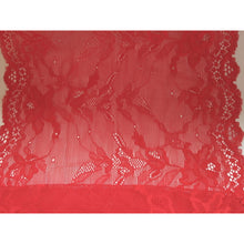 Beautiful Scarlet Red Stretch Wide Lace 24 cm/9.5"