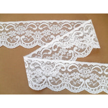 Pretty White Nottingham Lace Ribbon 6.5cm/2.5"