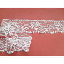 1 x 20 m Pretty White Rose Nottingham LACE  2"/5cm