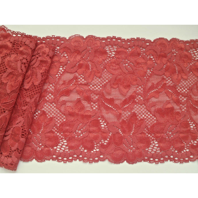 Terracotta Red Stretch Lace18 cm/7