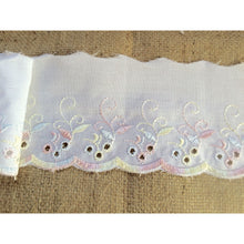 Bordure en dentelle Broderie Anglaise Blanc Crème Rose Noir Blanc/Rose Blanc/Marine Blanc/Multi 