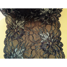 Chocolate Brown/Olive Green Stretch Lace 7"/16 cm