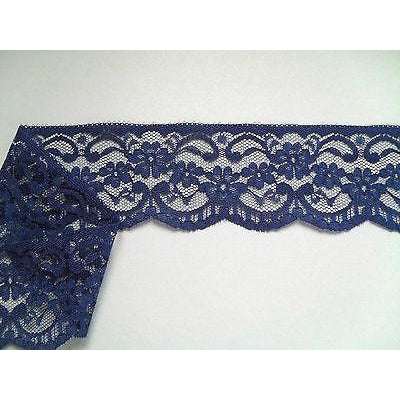 Navy Blue Pretty Nottingham Lace 2.5