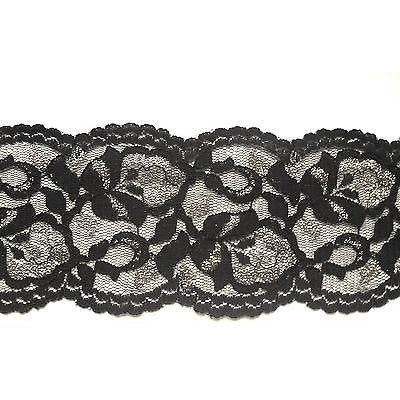 Black/Gold Nottingham Lace  3' wide Trim/Craft