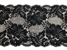 Quality Black Wide Scalloped Lace 18 cm/7.5"