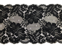 Quality Black Wide Scalloped Lace 18 cm/7.5"