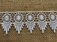 Quality Guipure Venise Lace Trim 5 cm/2" White, Ivory Black