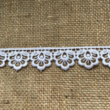 Satin Guipure Lace Trim  2.5 cm/1" White, Ivory, Black, Navy Blue, Pink, Dusky Pink, Cerise Pink