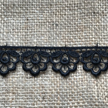 Satin Guipure Lace Trim  2.5 cm/1" White, Ivory, Black, Navy Blue, Pink, Dusky Pink, Cerise Pink