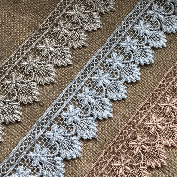 Rose Gold Guipure Lace Trim 2