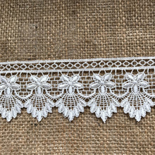 Satin Guipure Lace Trim 2"/5 White, Ivory, Black, Rose Gold. Antique Gold, Silver