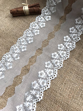 Ivory Embroidered Voile Lace 6.5 cm/2.5"