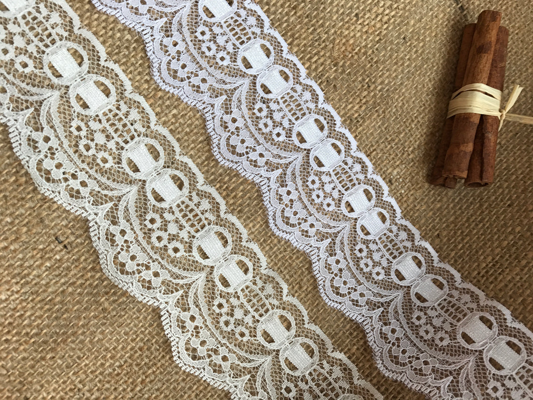 Lace Trim Online Ribbon Ivory White 2.25/6 cm Sew – The Lace Co.