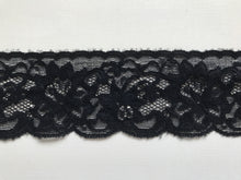Black Soft Stretch Nottingham Lace 6 cm/2.5"