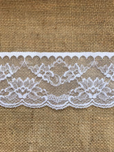 White Nottingham Lace  9 cm/ 3.5"