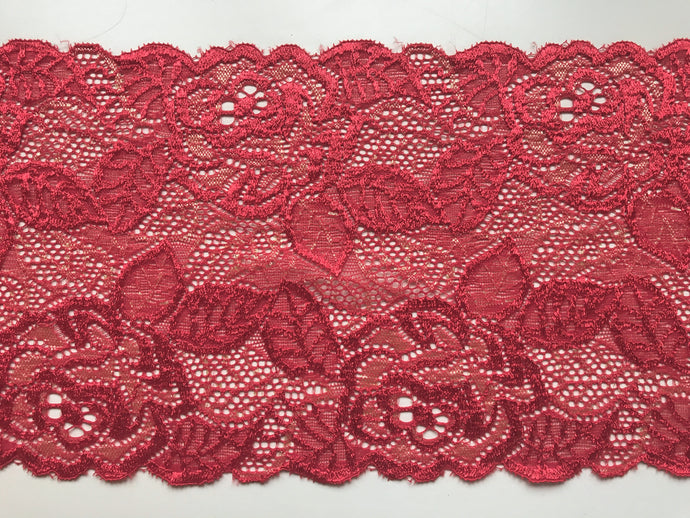 Red Soft Stretch Lace   6