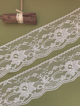 Delicate White or Ivory Nottingham Lace 3"/7.5 cm