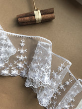 Delicate White Embroidered Tulle Bridal Lace Trim 9 cm/3.5 inch