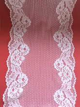 White Stretch Wide French  Lace 23cm / 9`'