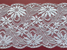 Stunning White Stretch French Leavers Lace 15 cm/6"