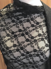 Black Stretch Nottingham Allover Lace Fabric  160/165  cm