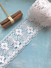White Cotton Crochet Premium Nottingham Cluny Lace  8 cm:3.2”