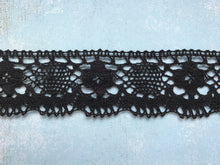 Black Cotton Crochet Premium Nottingham Cluny Lace  5 cm/2"