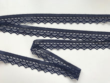 Navy Blue Stretch Narrow Lace 2 cm/3/4"