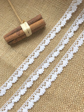 White Cotton Narrow  Lace Trim  0.5"/1.3 cm