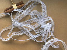 *NEW* Single Edge White/Silver Eyelet Knitting in Lace 18 mm