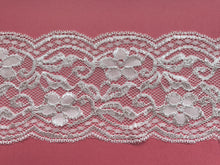 5.4 m Ivory Soft Stretch Scalloped Lace 3.5"/9.5 cm