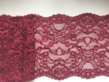 Burgundy Wine Soft Stretch Lace 17 cm/6.75"