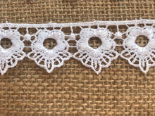 Garniture en dentelle guipure blanche 3,25 cm/1,25"