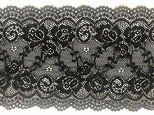 Premium Black Soft Stretch French Lace   15.5 cm/6"