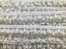 Pretty Frilled Gathered Nottingham Lace 3/4" 1.7 cm White or White/Pink