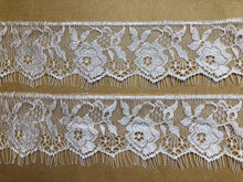 Pale Ivory Delicate Gossamer Lace with Eyelash Edges  2.5"/6 cm