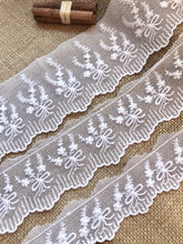 Vintage French Cotton Tulle Lace White Lace 6 cm/2.4"