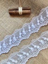 vintage Français Cotton Tulle Lace Trim Blanc ou Ivoire Dentelle 4 cm/1.6 »