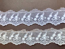 Vintage French Cotton Tulle Lace Trim  White or Ivory Lace 4 cm/1.6"