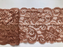 Dentelle marron rose cannelle large 6"/115 cm