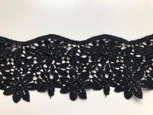 Beautiful Black Guipure Venise Lace Trim 8 cm/3"