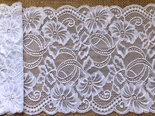 Soft White Stretch French Lace   18 cm/7"