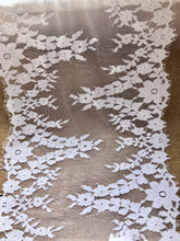 White Wide Bridal Eyelash Lace Flounce  33 cm/13"