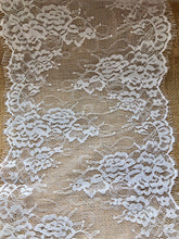 Ivory Wide Bridal Eyelash Lace Flounce  25 cm/10"