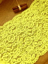 Bright Yellow Wide Stretch Scalloped  Lace 24  cm/9.5 "